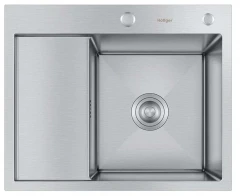 Мойка кухонная Hoffger HFG-5848S-R SATIN (Чаша справа)
