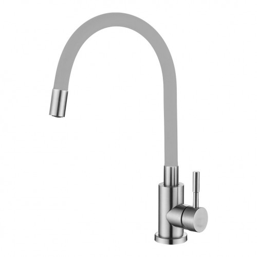 Смеситель для кухни  MELANA ELASTICO-F610401GR , гибкий излив