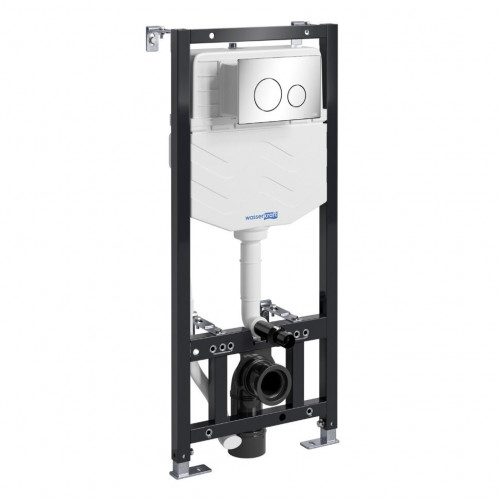 Инсталляция Wasserkraft Aller 10TLT.010.ME.CH02 для подвесного унитаза кнопка хром