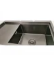 Мойка кухонная Hoffger HFG-7850B-R Black правая чаша
