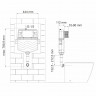 Бачок скрытого монтажа Wasserkraft Aller 10TLT.031.ME.MB03 для напольного унитаза кнопка черная матовая