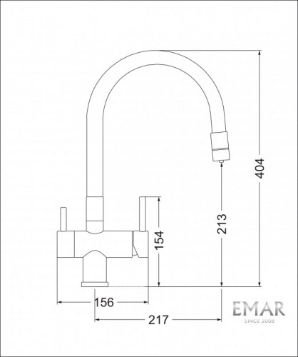 Смеситель для кухни Еmar ЕС - 3015 PVD Coppery