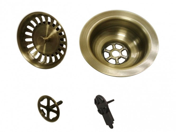 SB 101 Комплект фурнитуры  Longran для мойки с выпуском 3 1/2" Bronze