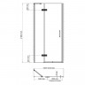 Душевая дверь WasserKRAFT Aller BLACK MATT 10H05L/R Black matt 120 см, распашная