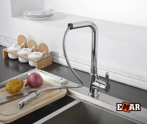 Смеситель кухонный Emar ЕС - 3010ST satin