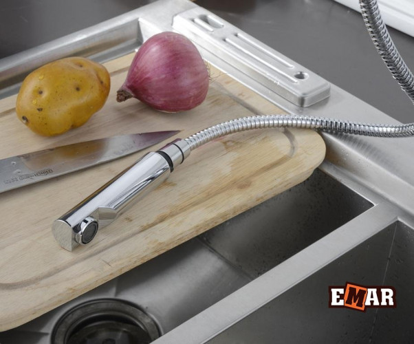 Смеситель кухонный Emar ЕС - 3010ST satin