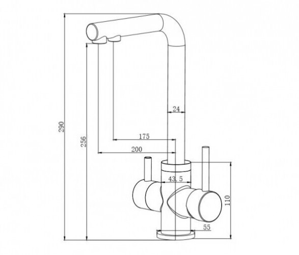 Смеситель кухонный Oulin OL-8021