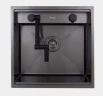 Комплект для кухни мойка и смеситель Hoffger Klape 5050 Black (Чёрный)