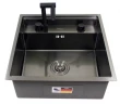 Комплект для кухни мойка и смеситель Hoffger Klape 5050 Black (Чёрный)